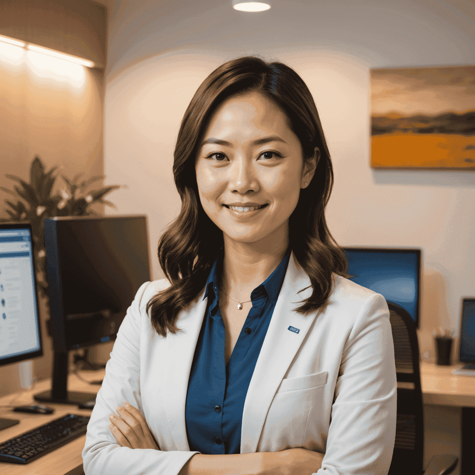 Aiko Yamamoto, customer service manager at SmartHome Hub, in a friendly pose